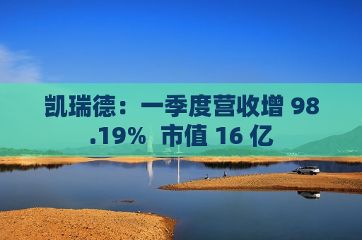 凯瑞德：一季度营收增 98.19%  市值 16 亿