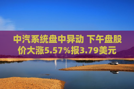 中汽系统盘中异动 下午盘股价大涨5.57%报3.79美元  第1张